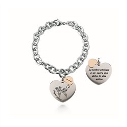 Bracciale Catena rolò, acciaio – Super amica – Due anime