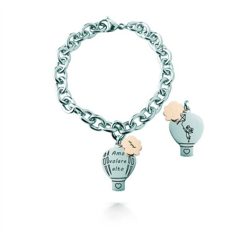 Bracciale Catena rolò, acciaio – Amo volare alto