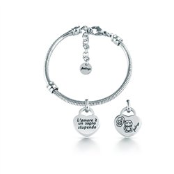 Bracciale snake, acciaio – L’amore è un sogno stupendo