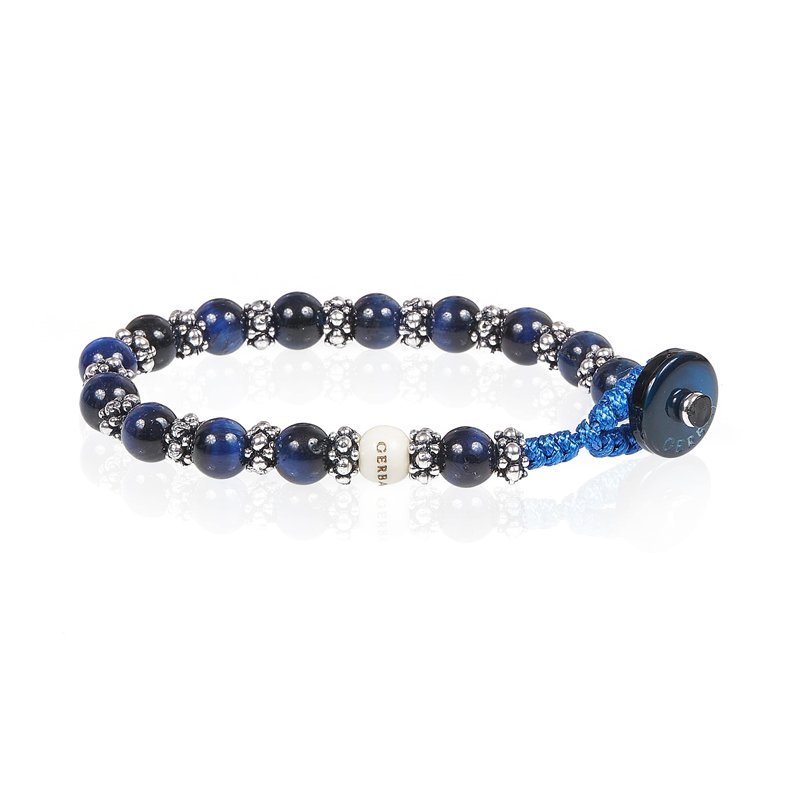Bracciale Gerba LAB con pietre Occhio di Tigre blu