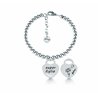Bracciale pallinato, acciaio – Super Figlia