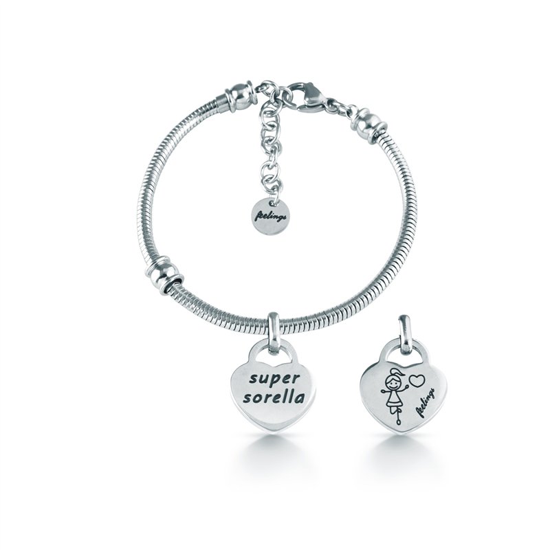 Bracciale snake, acciaio – Super Sorella