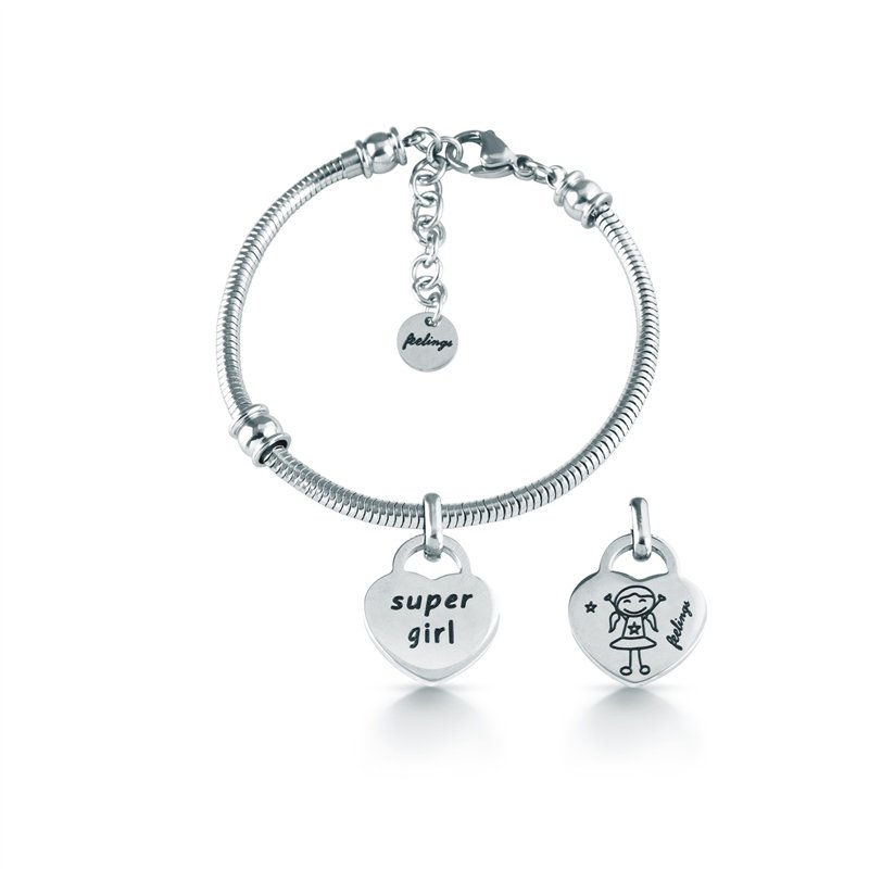 Bracciale snake, acciaio – Super Girl