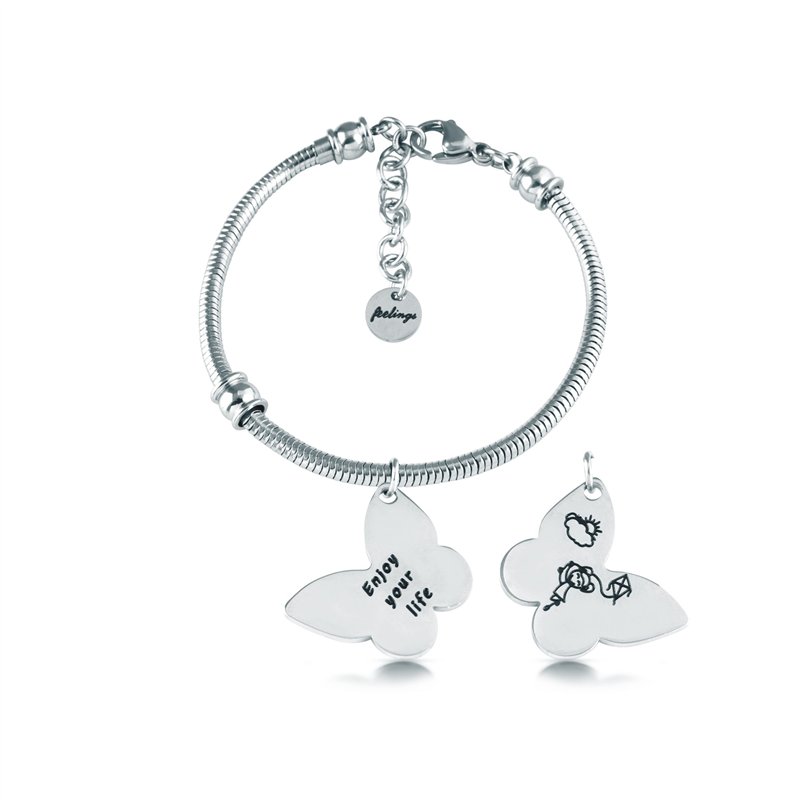 Bracciale snake, acciaio – Enjoy your life