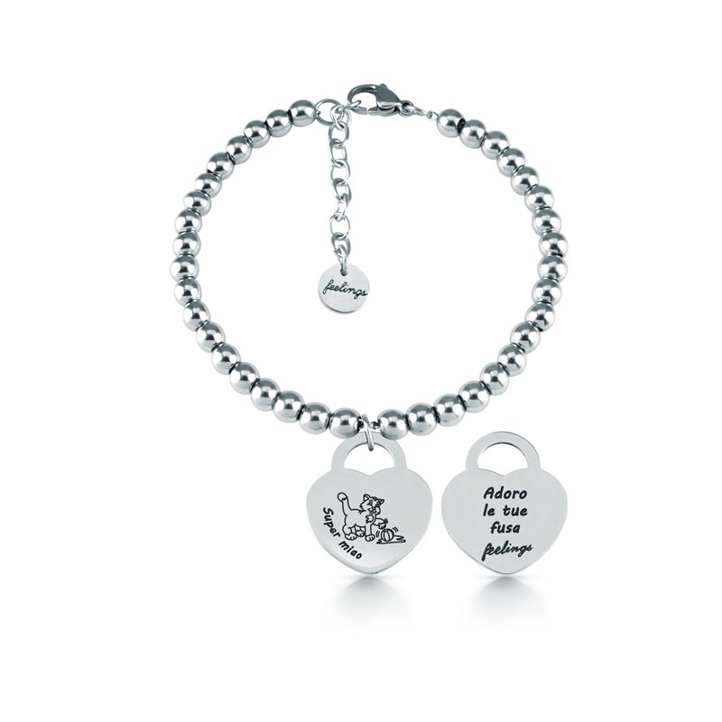 Bracciale pallinato, acciaio – Super Miao