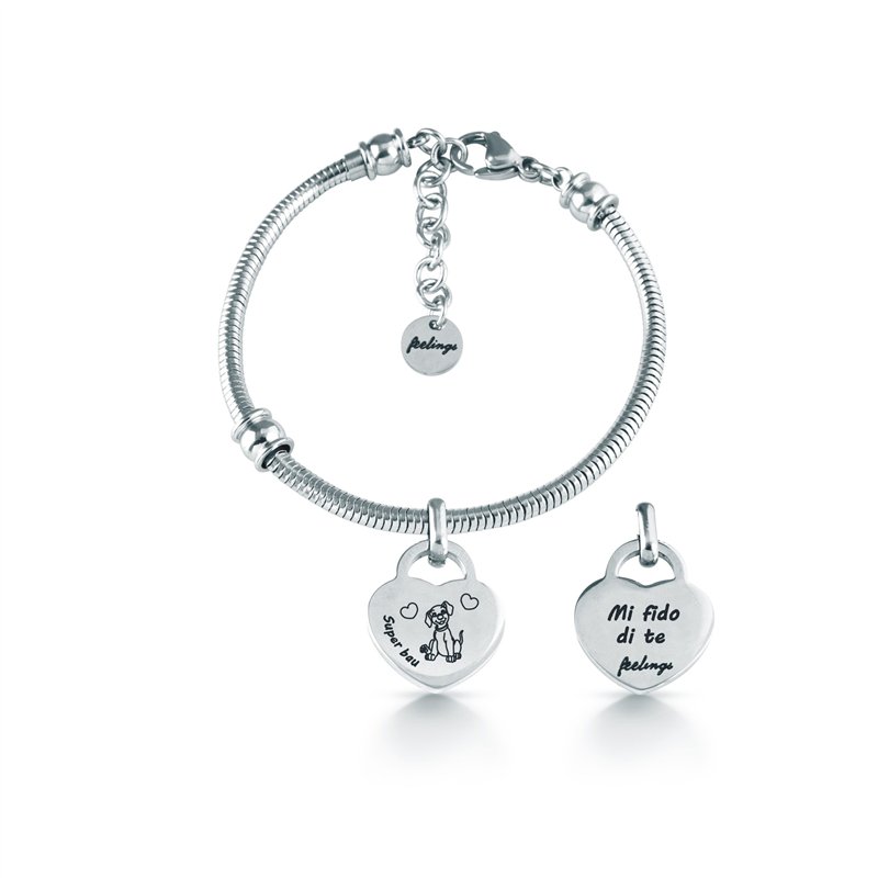 Bracciale snake, acciaio – Super Bau