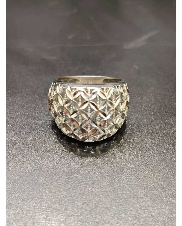 Anello a Fascia in Oro Bianco 18 Carati
