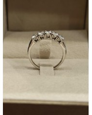 Anello Veretta in Oro Bianco 18 Carati con Diamanti Brillanti