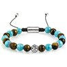 Bracciale Blue Earth argento occhio di tigre angelite