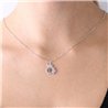 Collana in Argento 925 con ciondolo carretto siciliano, impreziosito da zirconi bianchi