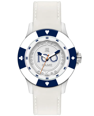 Orologio LIGHT TIME POKER - White / Blue Uomo