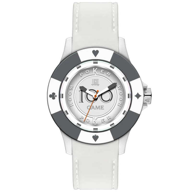 Orologio LIGHT TIME POKER - White / Grey Uomo