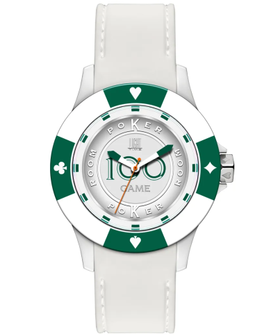 Orologio LIGHT TIME POKER - White / Green Uomo