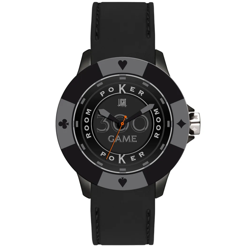 Orologio LIGHT TIME POKER - All Black Uomo