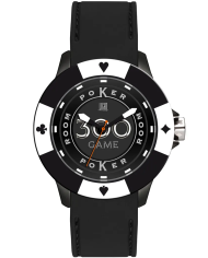 Orologio LIGHT TIME POKER - Black / White Uomo
