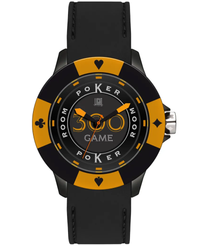Orologio LIGHT TIME POKER - Black / Orange Uomo