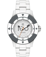 Orologio LIGHT TIME POKER - White / Grey Uomo