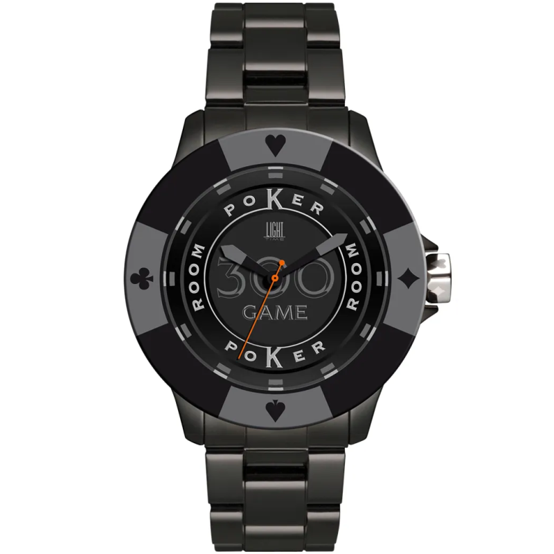 Orologio LIGHT TIME POKER - All Black Uomo