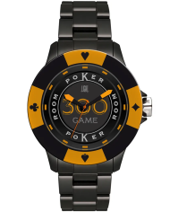 Orologio LIGHT TIME POKER - Black / Orange Uomo