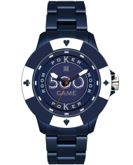 Orologio LIGHT TIME POKER - Blue / White Uomo