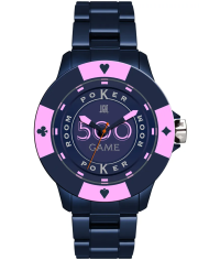 Orologio LIGHT TIME POKER - Blue / Pink Uomo