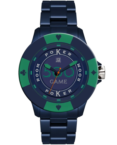 Orologio LIGHT TIME POKER - Blue / Green Uomo