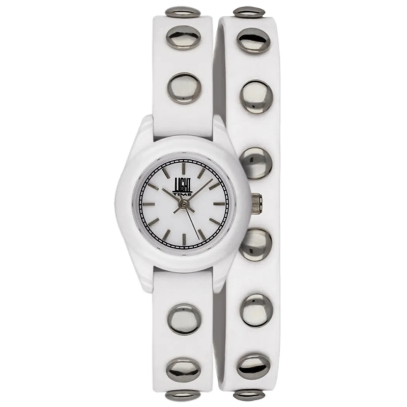 Orologio LIGHT TIME PUNK - White - Silver Donna