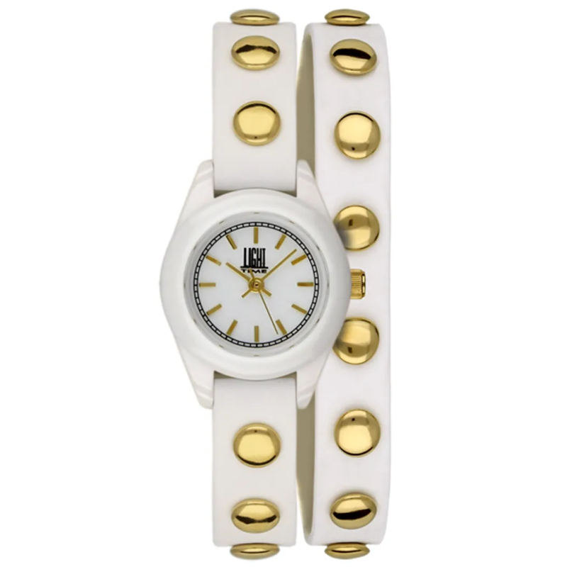 Orologio LIGHT TIME PUNK - White / Gold Donna