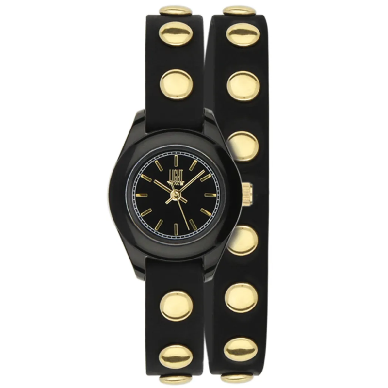 Orologio LIGHT TIME PUNK - Black / Gold Donna