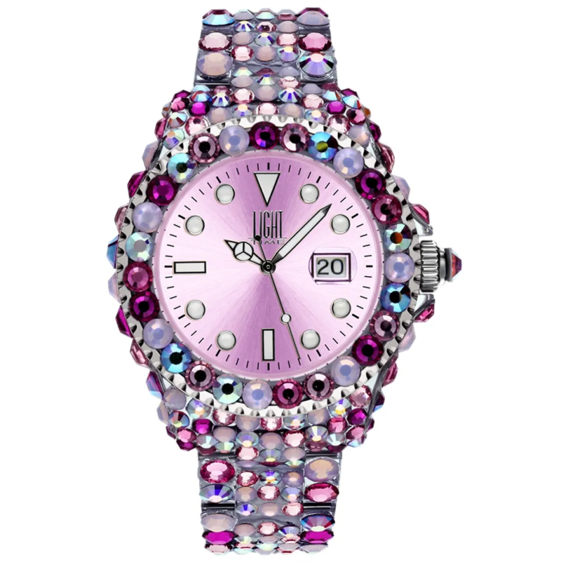Orologio LIGHT TIME MEDITERRANEO - Full Strass / Pink Donna