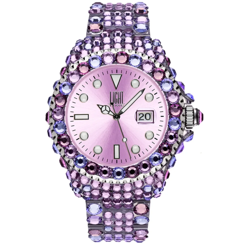 Orologio LIGHT TIME MEDITERRANEO - Full Strass / Pink Donna