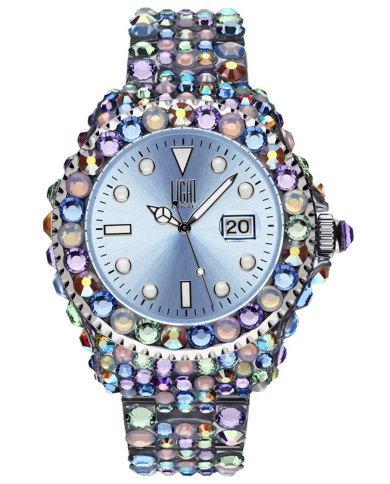 Orologio LIGHT TIME MEDITERRANEO - Full Strass / Light Blue Donna