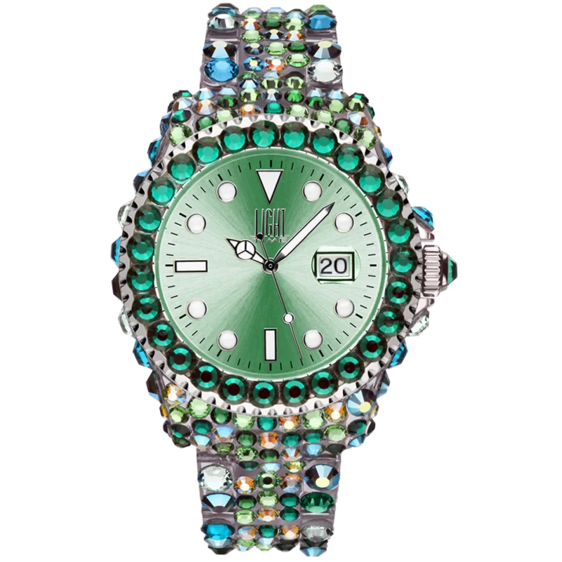Orologio LIGHT TIME MEDITERRANEO - Full Strass / Green Donna