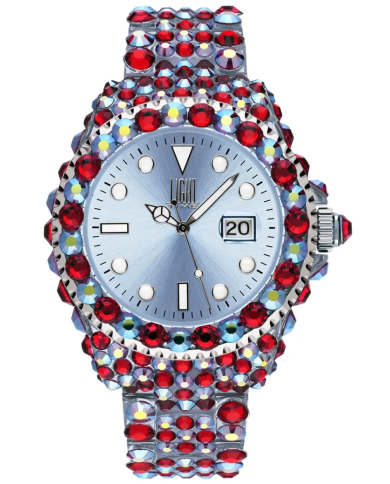 Orologio LIGHT TIME MEDITERRANEO - Full Strass / Light Blue Donna