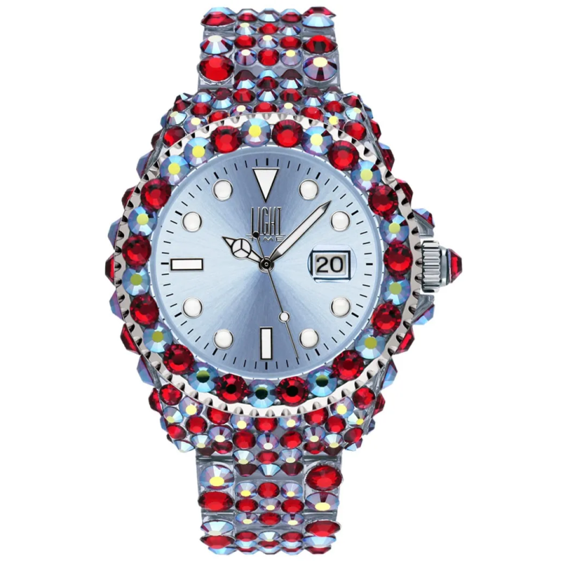Orologio LIGHT TIME MEDITERRANEO - Full Strass / Light Blue Donna