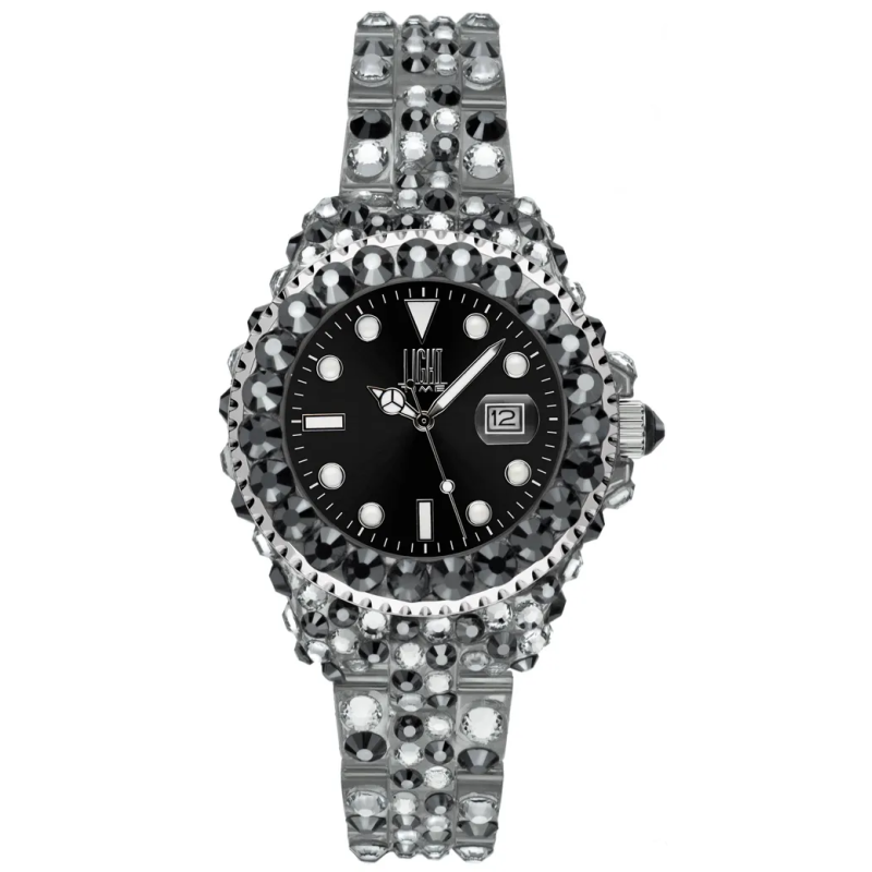 Orologio LIGHT TIME MEDITERRANEO - Full Strass / Black Donna