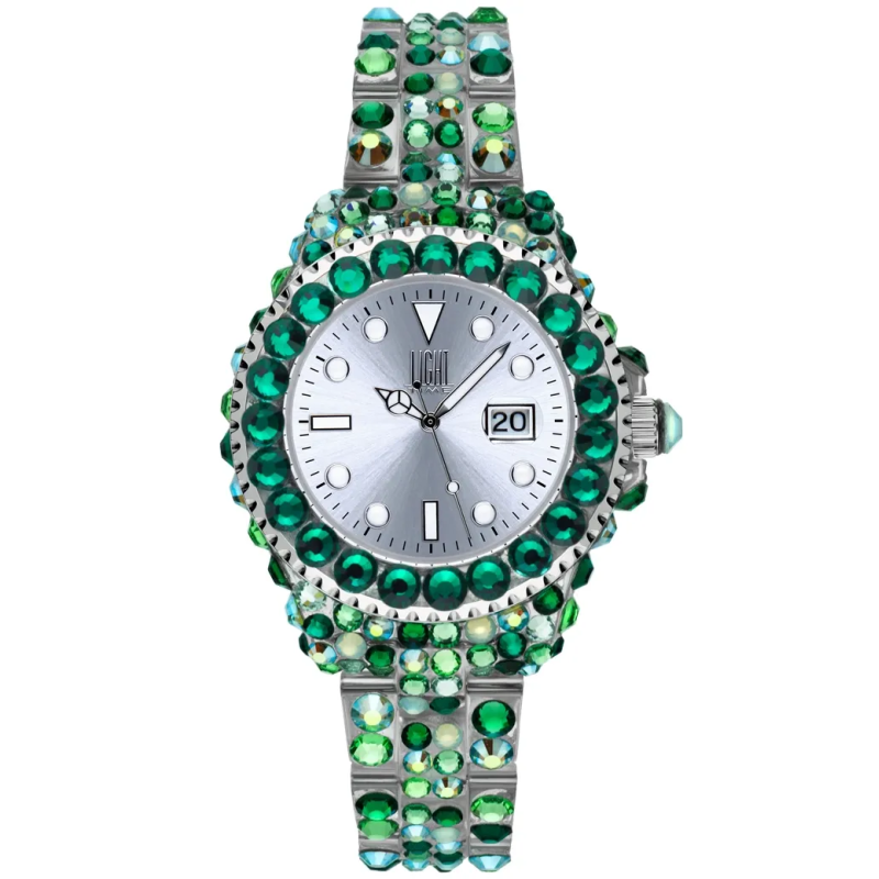 Orologio LIGHT TIME MEDITERRANEO - Full Strass / Green Donna