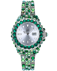 Orologio LIGHT TIME MEDITERRANEO - Full Strass / Green Donna