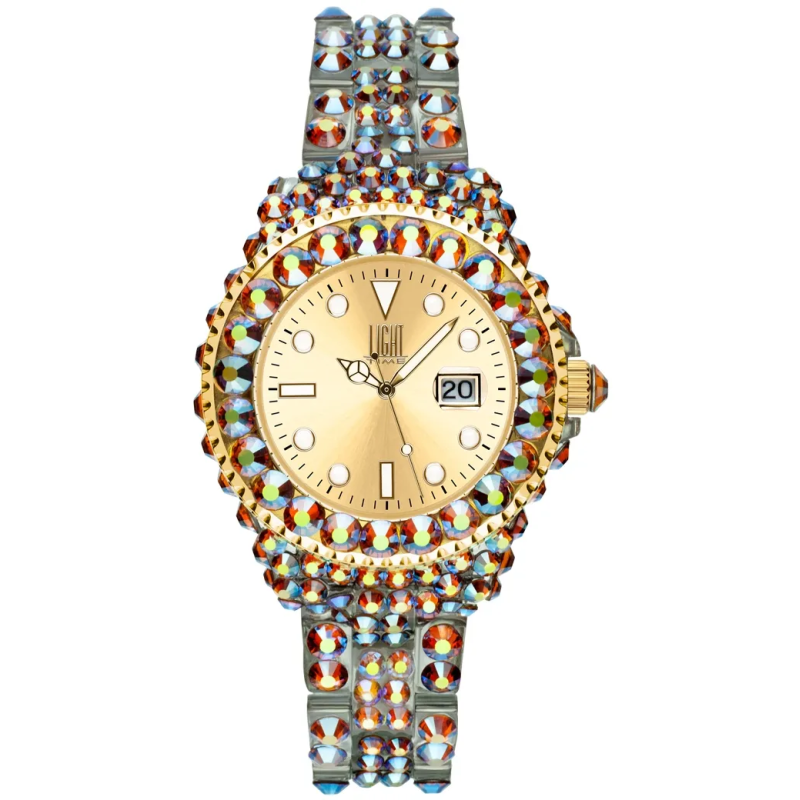 Orologio LIGHT TIME MEDITERRANEO - Full Strass / Gold Donna