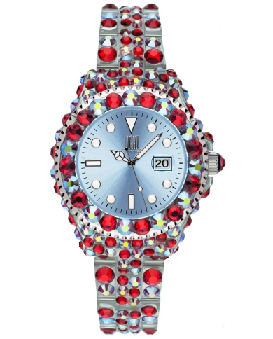 Orologio LIGHT TIME MEDITERRANEO - Full Strass / Light Blue Donna