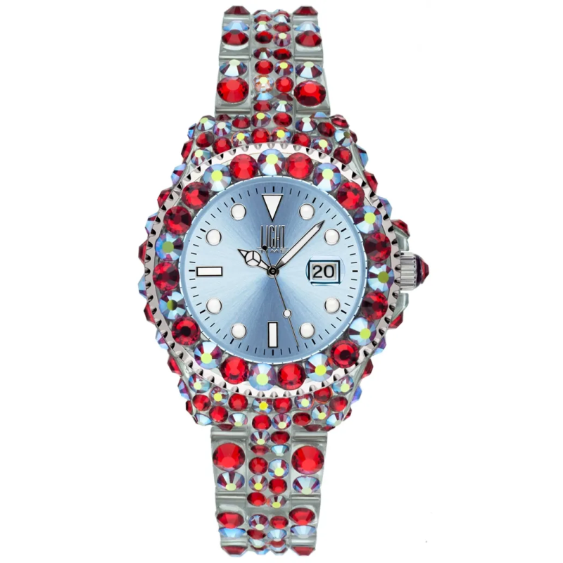 Orologio LIGHT TIME MEDITERRANEO - Full Strass / Light Blue Donna