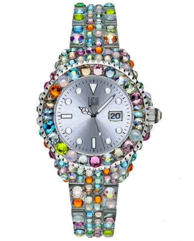 Orologio LIGHT TIME MEDITERRANEO - Full Strass / Silver Donna