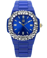 Orologio LIGHT TIME VELVET NAUTILUS - Blue Clear Strass Donna