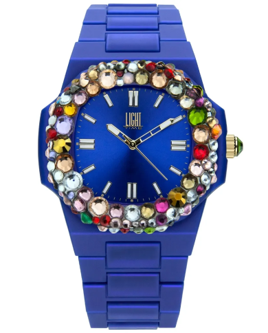 Orologio LIGHT TIME VELVET NAUTILUS - Blue Rainbow Strass Donna