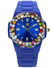 Orologio LIGHT TIME VELVET NAUTILUS - Blue Rainbow Strass Donna