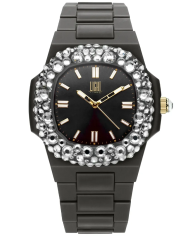 Orologio LIGHT TIME VELVET NAUTILUS - Black Clear Strass Donna