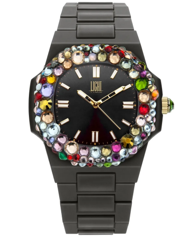 Orologio LIGHT TIME VELVET NAUTILUS - Black Rainbow Strass Donna