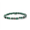 Bracciale in Acciaio con pietra malachite verde