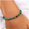 Bracciale in Acciaio con pietra malachite verde