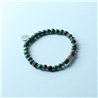 Bracciale in Acciaio con pietra malachite verde